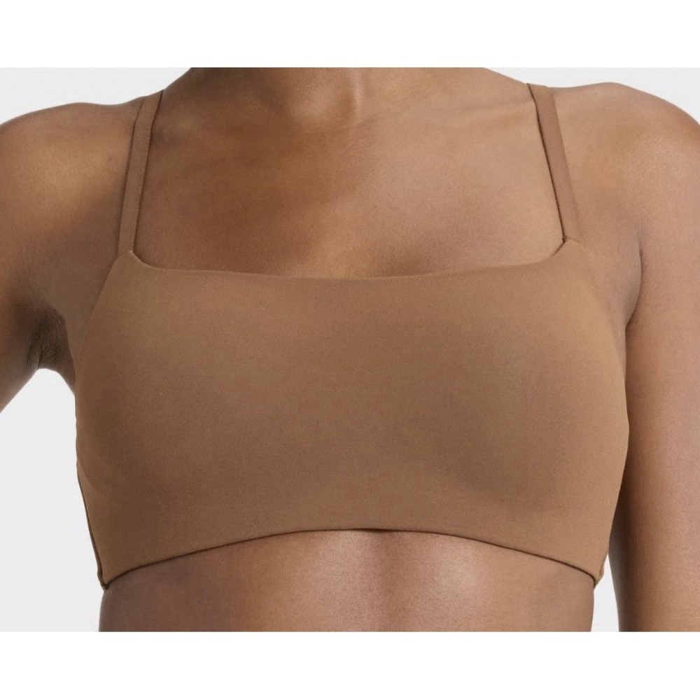 Auden NWT Luxury Collection Luxe Stretch Lightly Lined Scoop Bralette Caramel XL